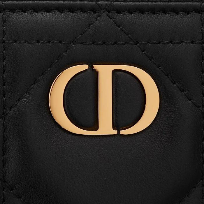 DIOR Miss Caro Voyageur Slim Long Wallet Black Leather S5208UHAG M900