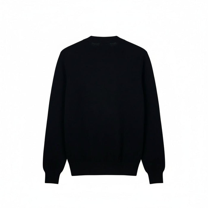 Comme des Garcons Red Heart V-Neck Knit Cardigan Black