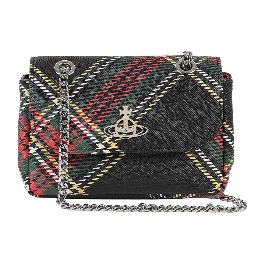 Vivienne Westwood Women’s Small Purses Crossbody Bag Black Leather