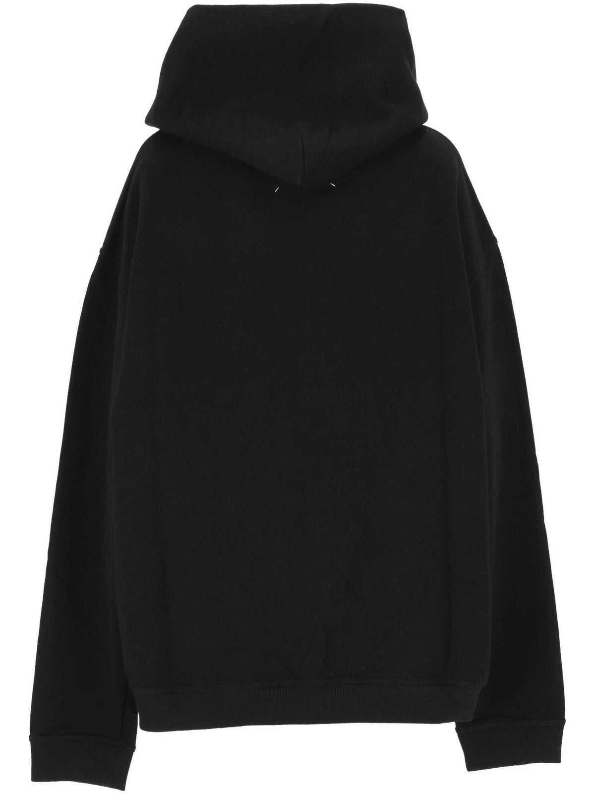 Maison Margiela Black Cotton Pullover Hoodie Women’s Top