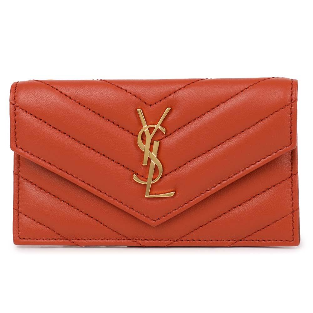Saint Laurent Lambskin Cassandre Fragments Flap Card Case Card 612808 AAA44 7993