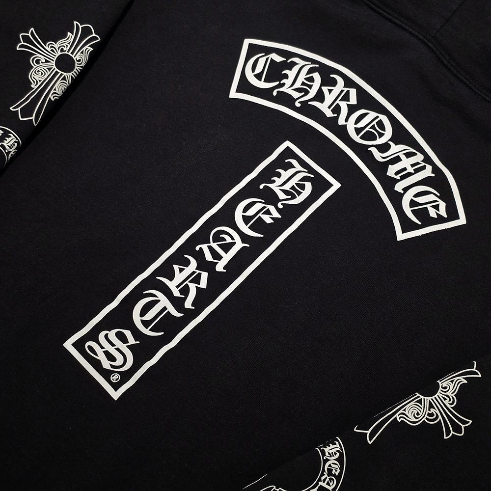 Chrome Hearts Horseshoe T Bar Zip Hoodie Black Unisex Clothing