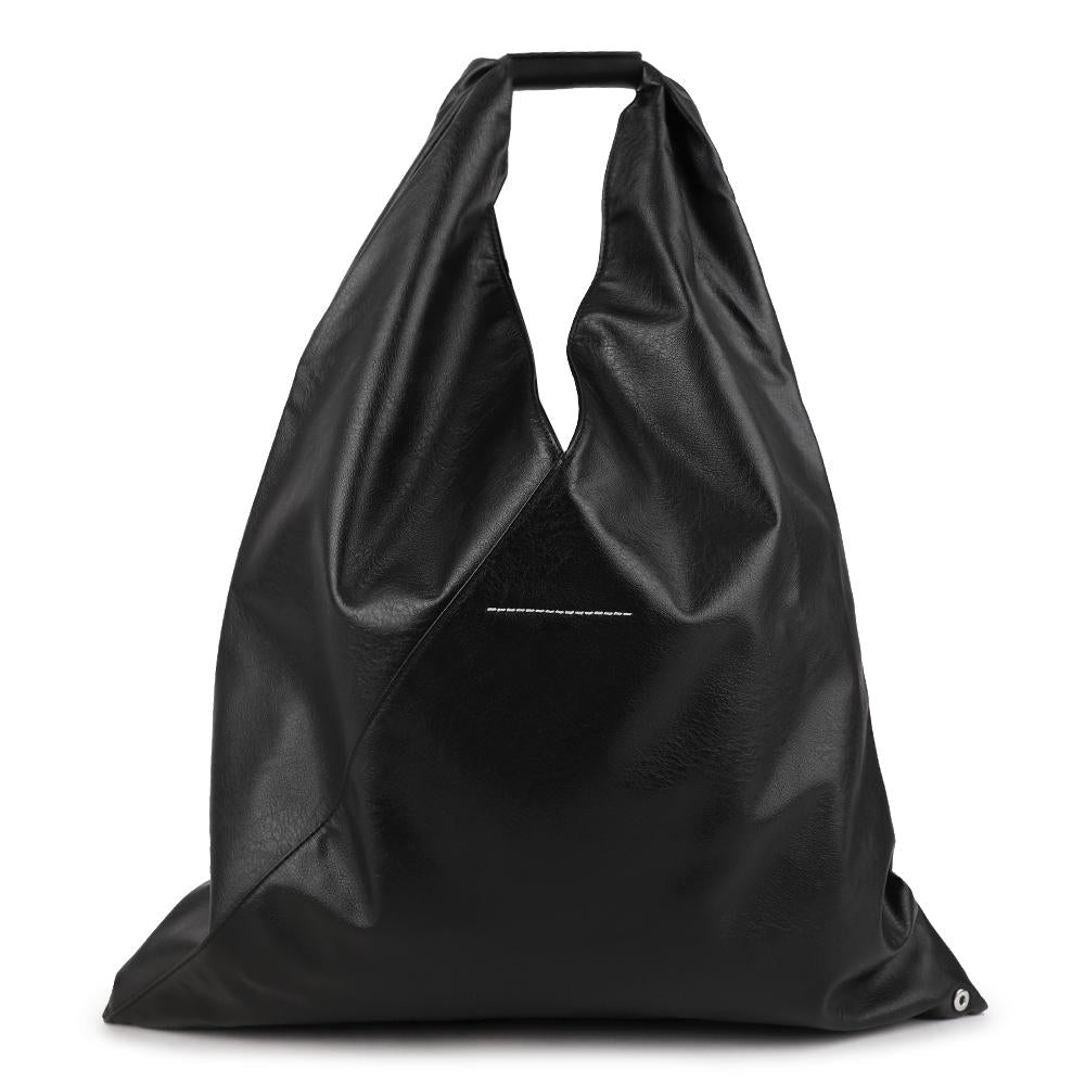 MM6 Japanese Classic Tote Bag Black Leather S54WD0039 P8396 T8013