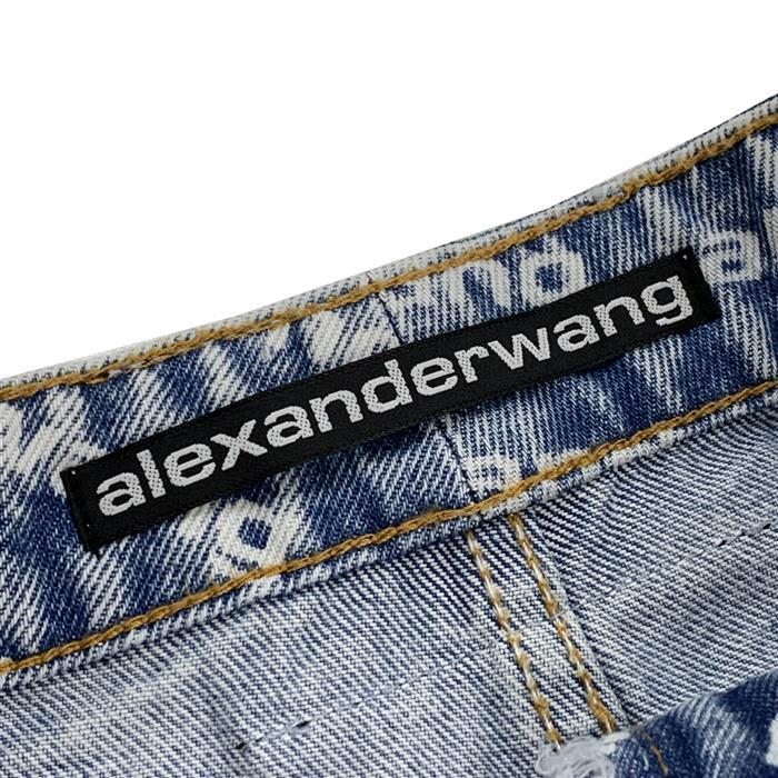 ALEXANDER WANG All Over Logo Denim Short Pants 4DC2204781270