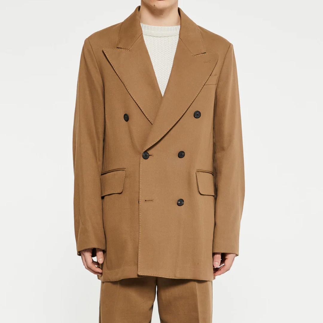 OUR LEGACY Olive Broken Satin Blazer Jacket for Men