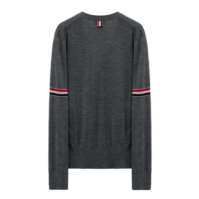 THOM BROWNE Armband Wool Cardigan for Men MKC410 035