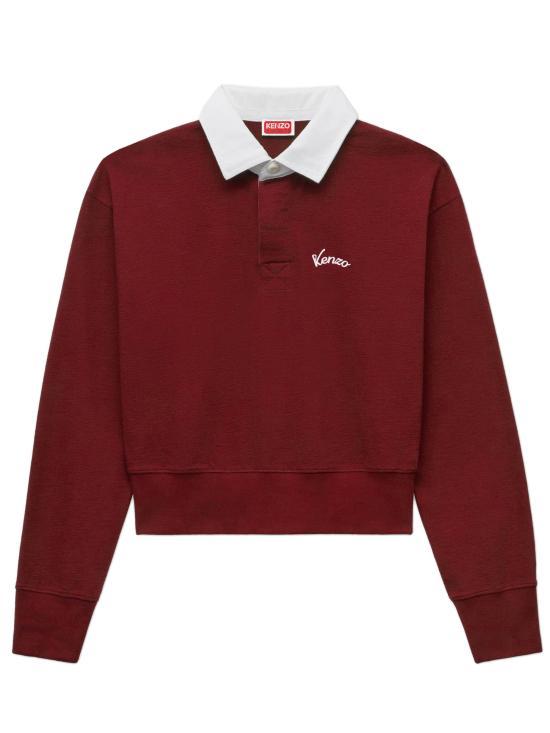 KENZO Women’s Polo Shirt 2PO550 4SU 23 BORDEAUX DOM