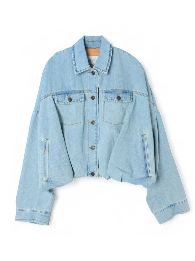 Dries Van Noten Ice Blue Denim Jacket 242 010506 9378 565
