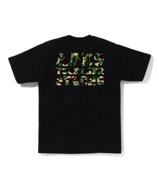 BAPE Black Green Short Sleeve T-Shirt 001TEL301010 MBK0