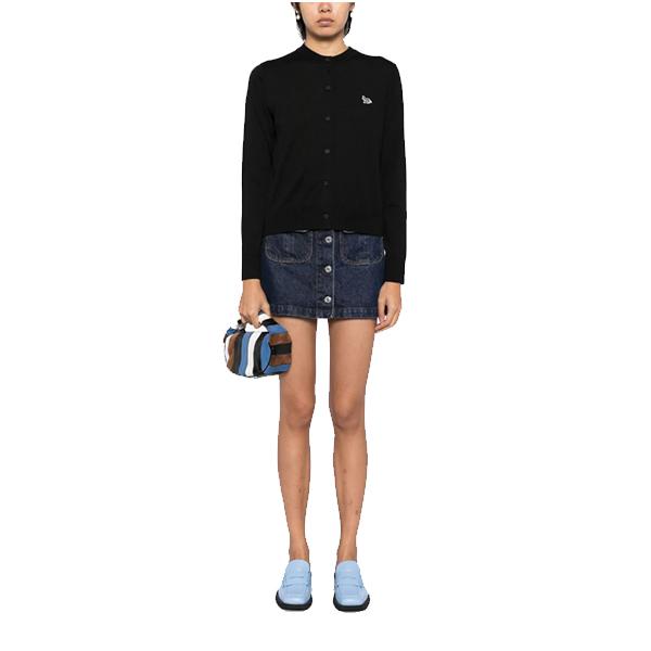 Maison Kitsune Baby Fox Patch Regular Cardigan Black MW00507KT1036 P199