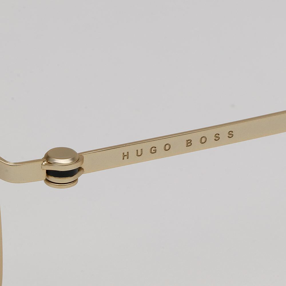 HUGO BOSS Lightweight Stainless Steel Gold Rim Eyeglass Frames Uni BOSS1351F AOZ