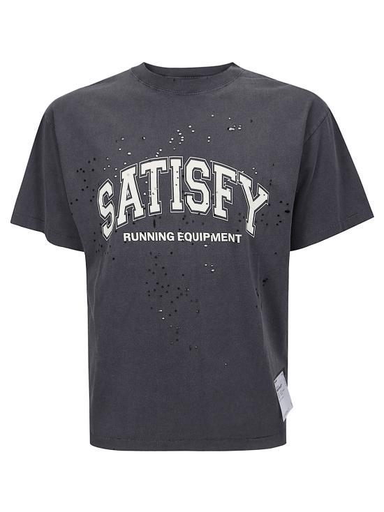SATISFY Aged Black MothTech Short Sleeve T-Shirt Men’s 1100600 A04