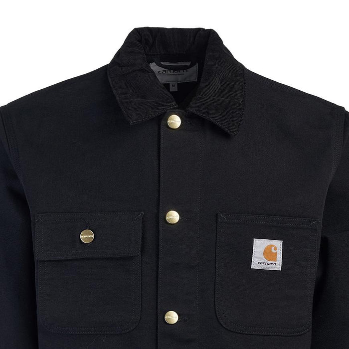 CARHARTT WIP Michigan Chore Coat Jacket Men Black Cotton Canvas