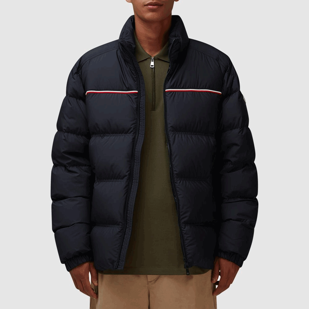 Moncler Navy Buvac Down Puffer Jacket for Men 1A00017