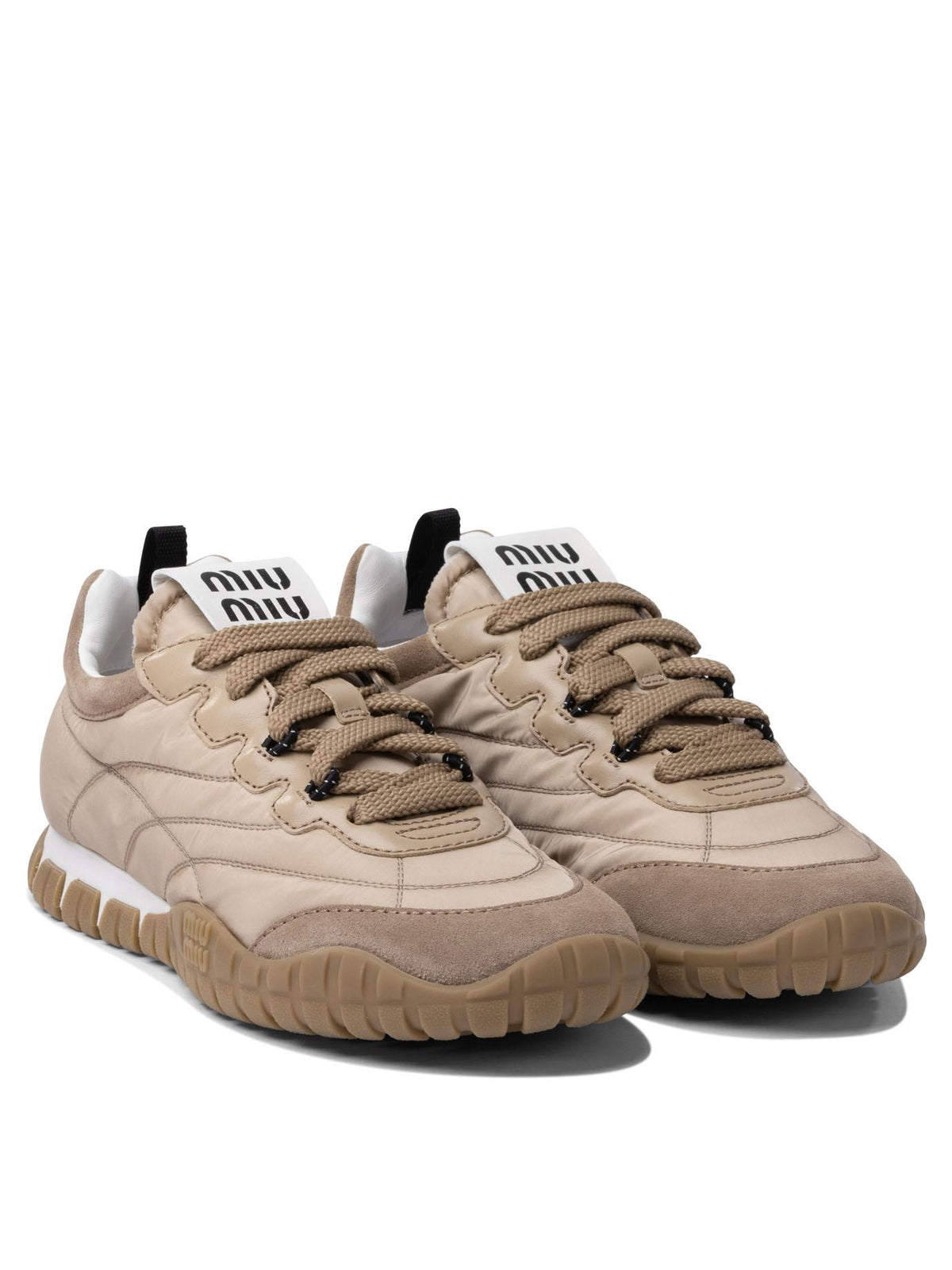 Miu Miu Leather Low-Top Sneakers White Women’s