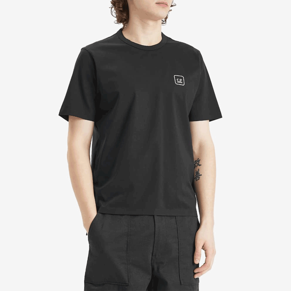 CP Company Graphic Black Short Sleeve T-Shirt 18CLTS049A