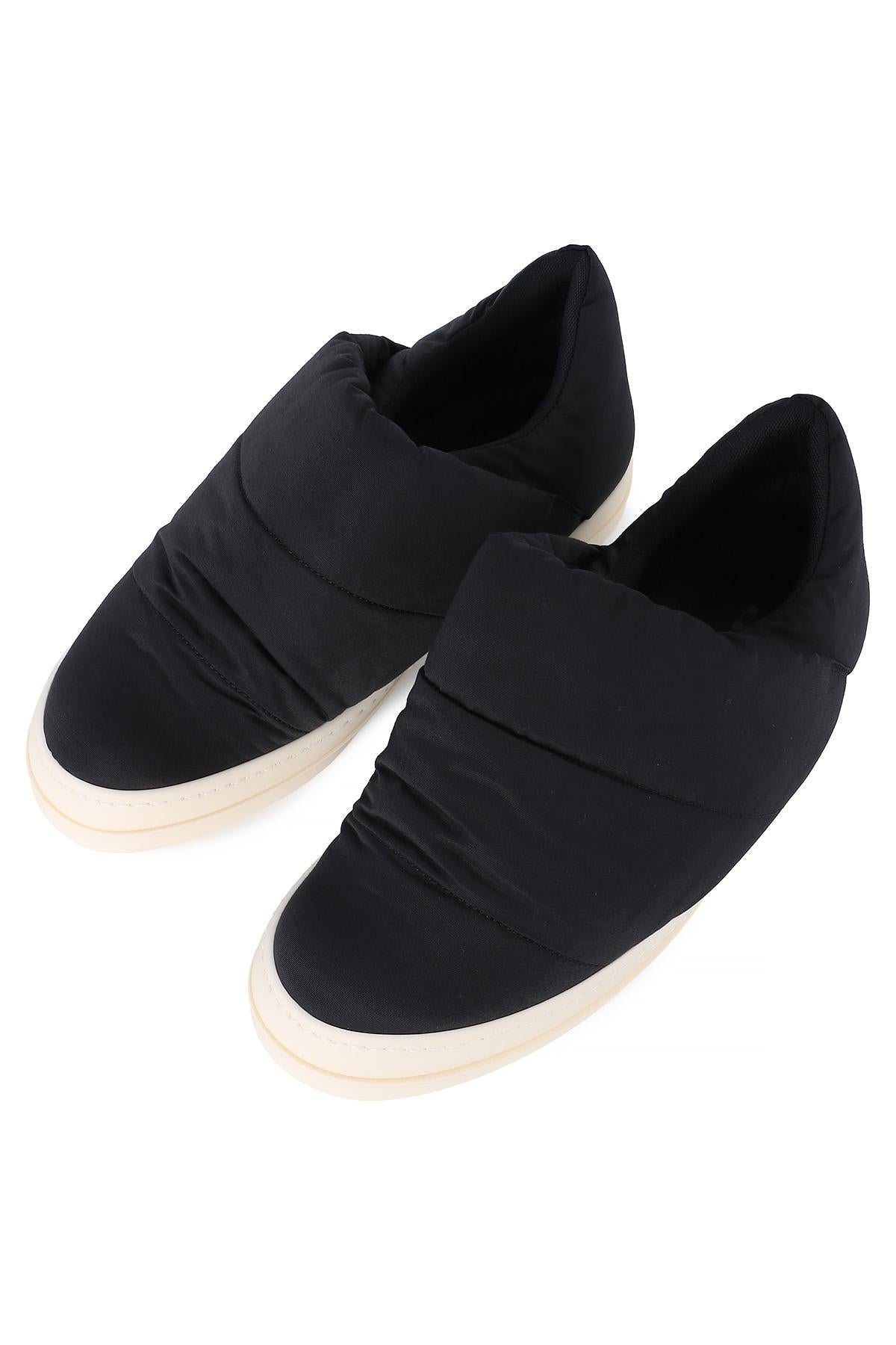 Rick Owens DRKSHDW Puffer Black Milk Slip-On Sneakers DU02D2827 MUPA 91