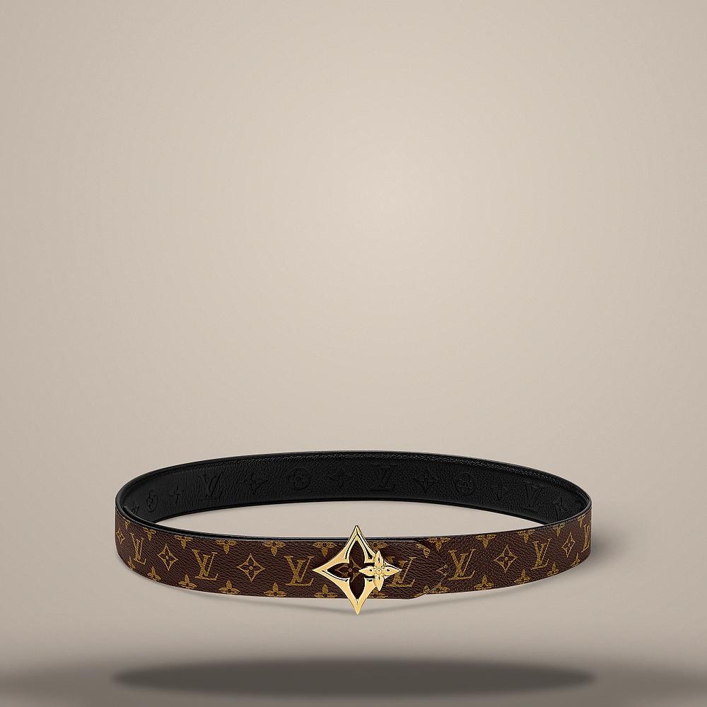 Louis Vuitton LV Flowergram Reversible Belt 30mm Black/Brown Leather M8373