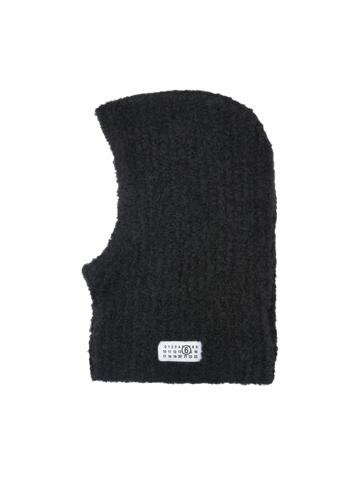 Maison Margiela Wool Knit Beanie Hat Black