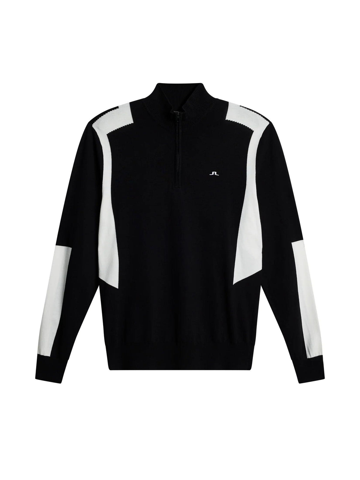 J LINDEBERG Men's Golf Knit Zip-Up Sweater Black