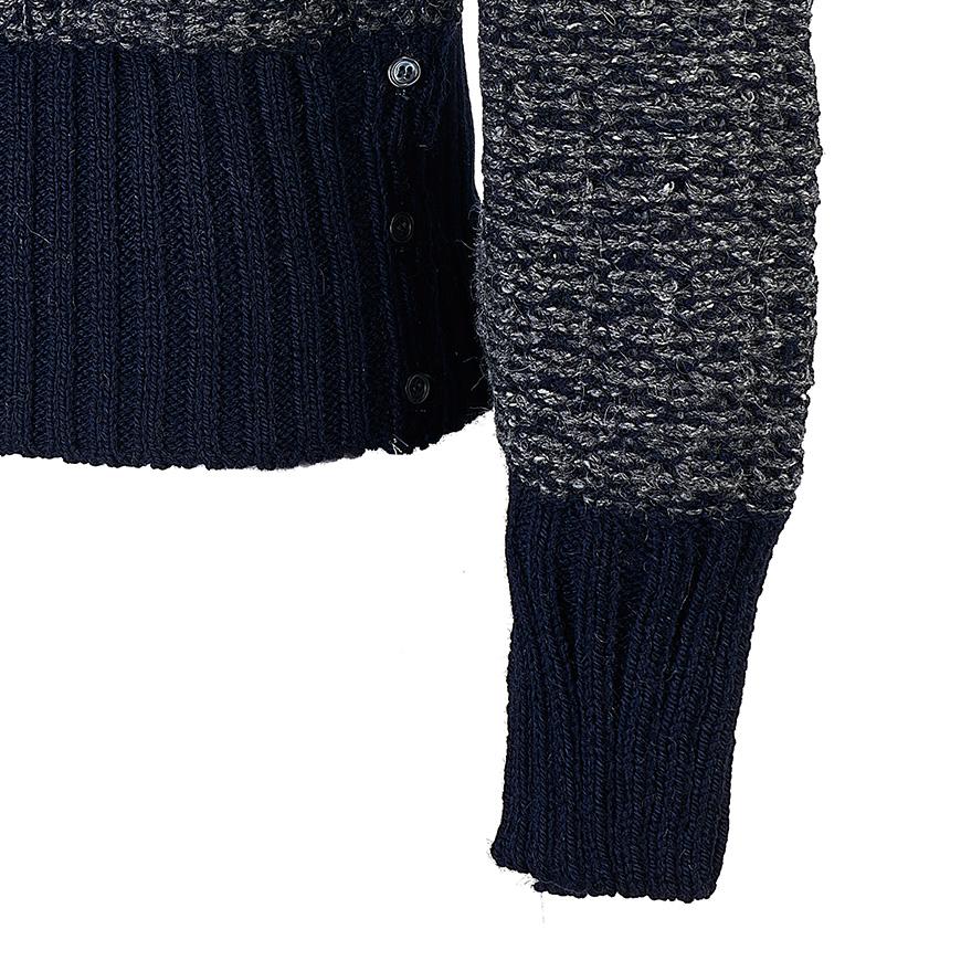 THOM BROWNE 4-Bar Tweed Mohair Cardigan for Men MKC510A Y1506 415