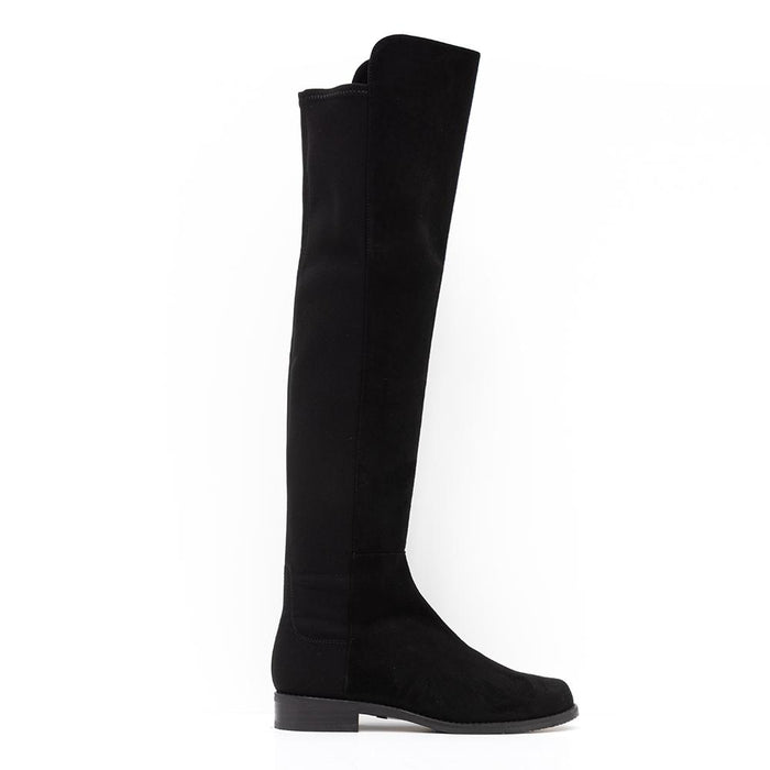 Stuart Weitzman Black Suede Slip-On Ankle Boots S4465 BLK 5050 SUEDE