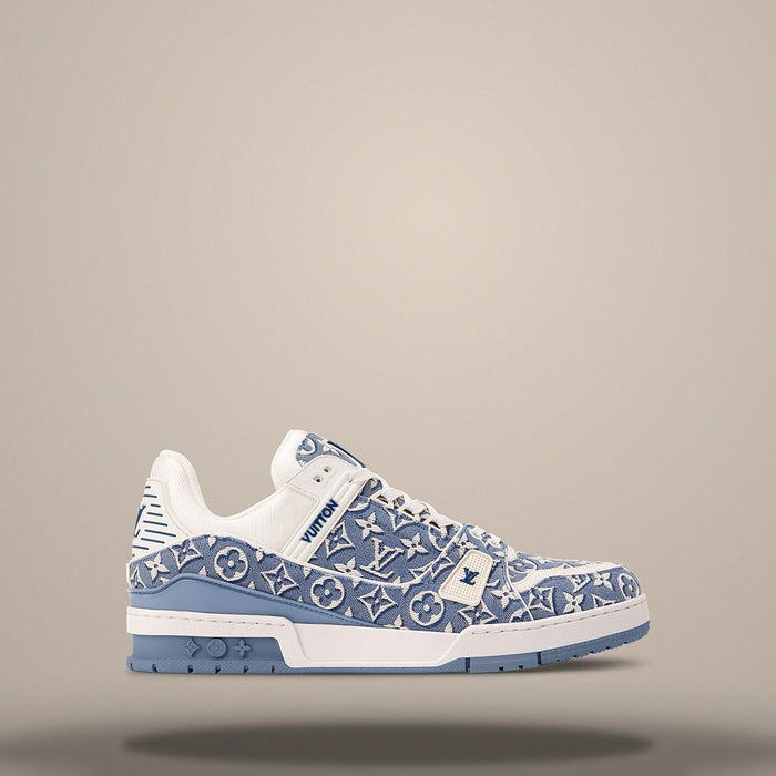 Louis Vuitton Blue LV Trainer Low-Top Sneakers 1AKKJX