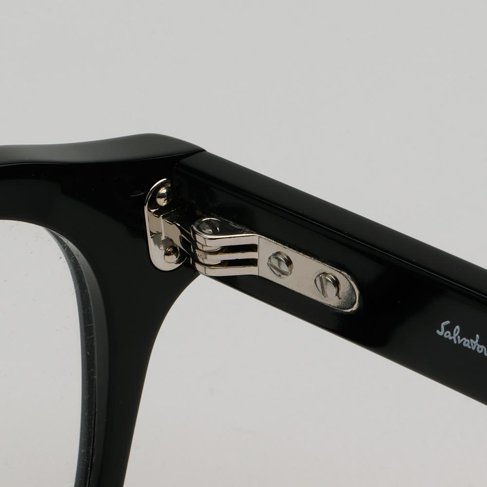 Ferragamo Black Square Acetate Eyeglass Frames Unisex SF2958 001