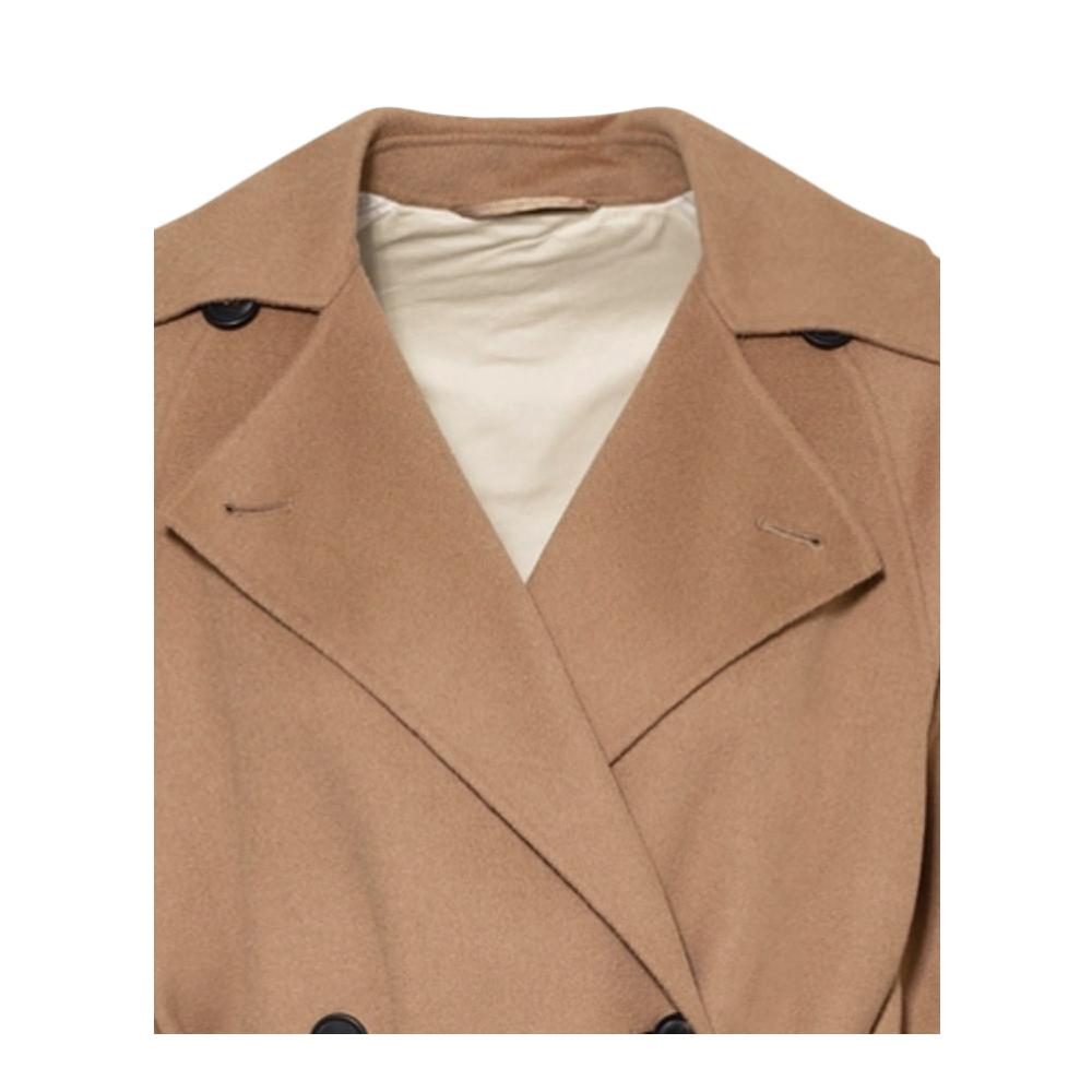 Max Mara Cobalto Belted Wool Coat Camel 2350110137 058