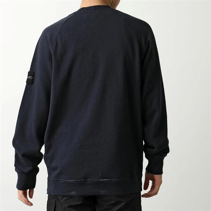 STONE ISLAND Old Effect Malfile Fleece Crewneck Sweatshirt