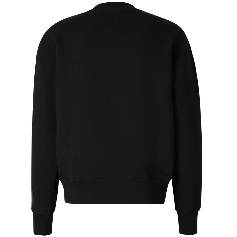 AMI Women’s Fleece Patch Sweatshirt Black USW017 740 001