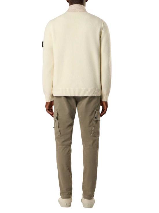STONE ISLAND Wool Knit Cardigan for Men 5100047 S00A3 V0093 IVORY DOM