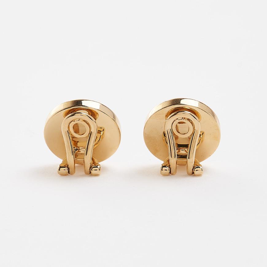 Miu Miu Black Enamel Metal Earrings