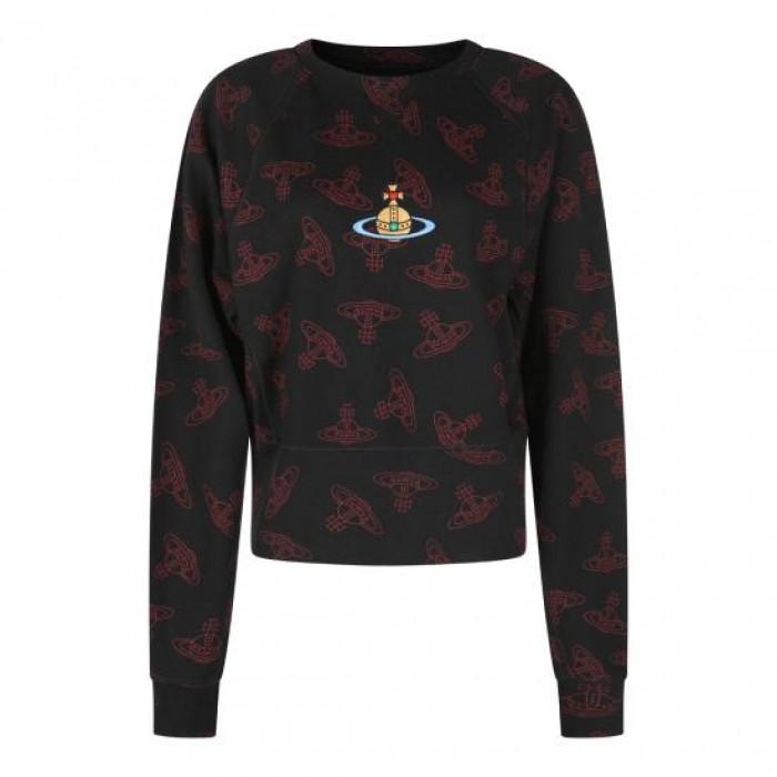 Vivienne Westwood Athletic Sweatshirt Jacket Black Cotton