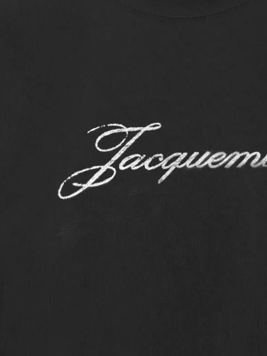 JACQUEMUS Black Cotton Logo T-Shirt