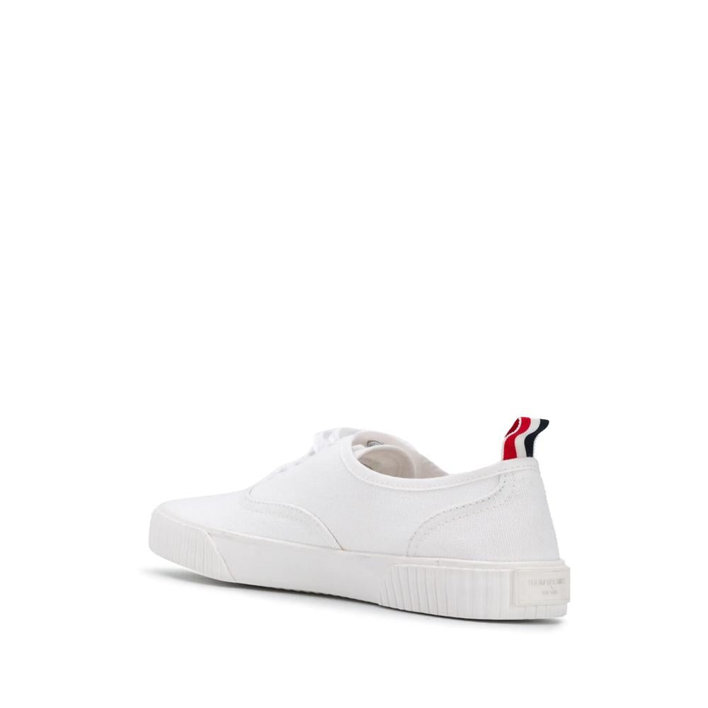 THOM BROWNE Canvas Heritage Low-Top Sneakers Women White