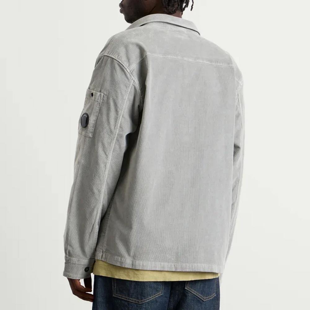 CP Company Corduroy Long Sleeve Shirt for Men Gray