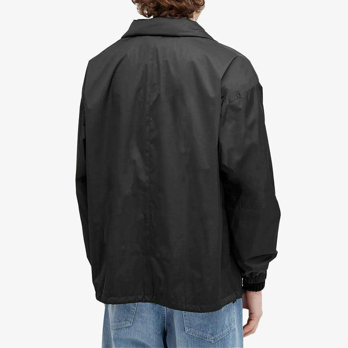 AURALEE Hard Twist Satin Laminated Black Men’s Blouson Jacket A24SB02SL