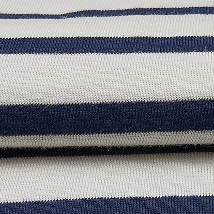 Saint James Ecru/Navy Stripe Etoile Short Sleeve T-Shirt Women