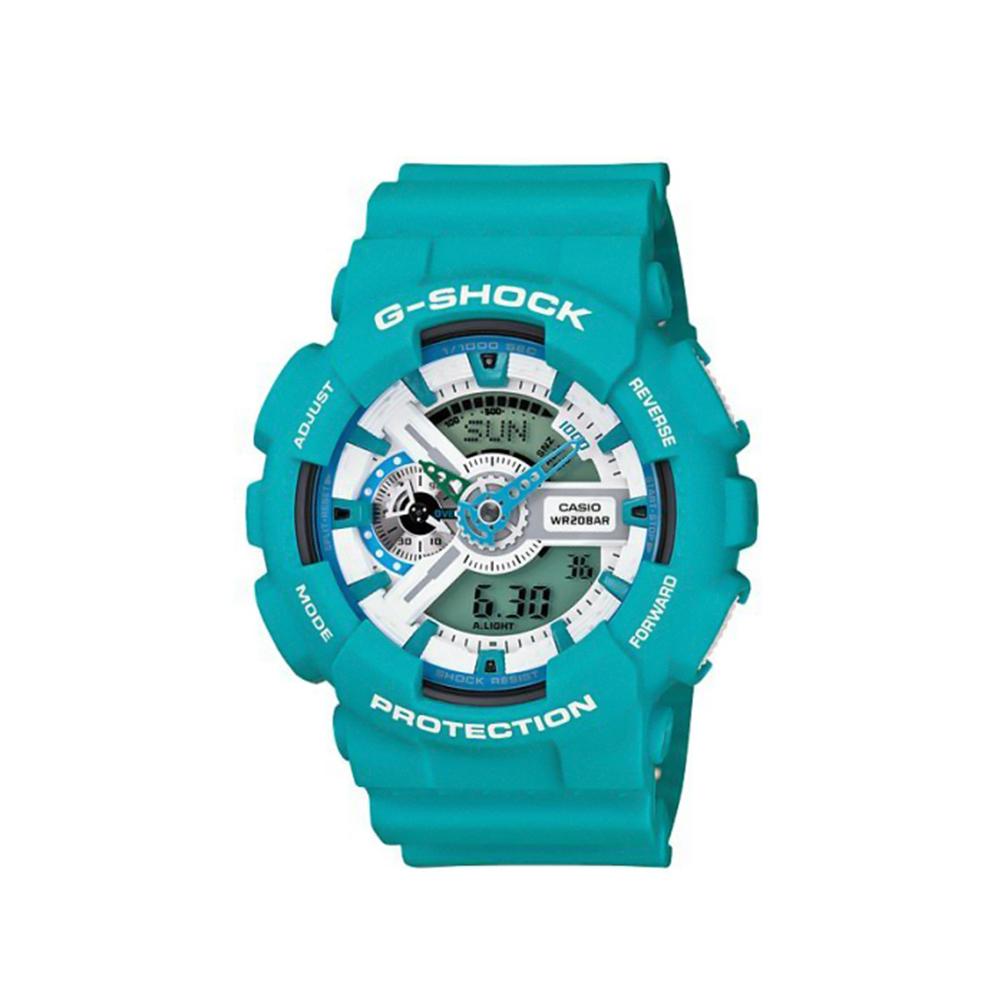 G Shock Men’s Resin Rubber Watch Green Analog-Digital GA 110SN 3A