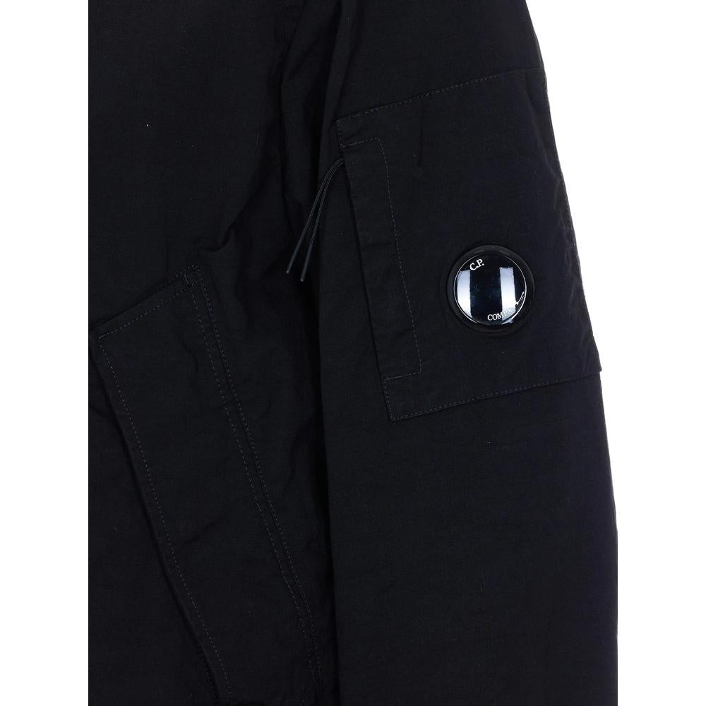 CP Company Black Men's Lens Patch Hooded Jacket