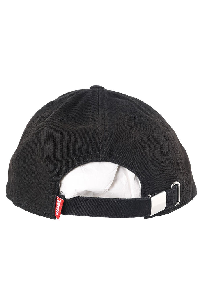 DIESEL CRUNWASH Black Cotton Baseball Cap Unisex