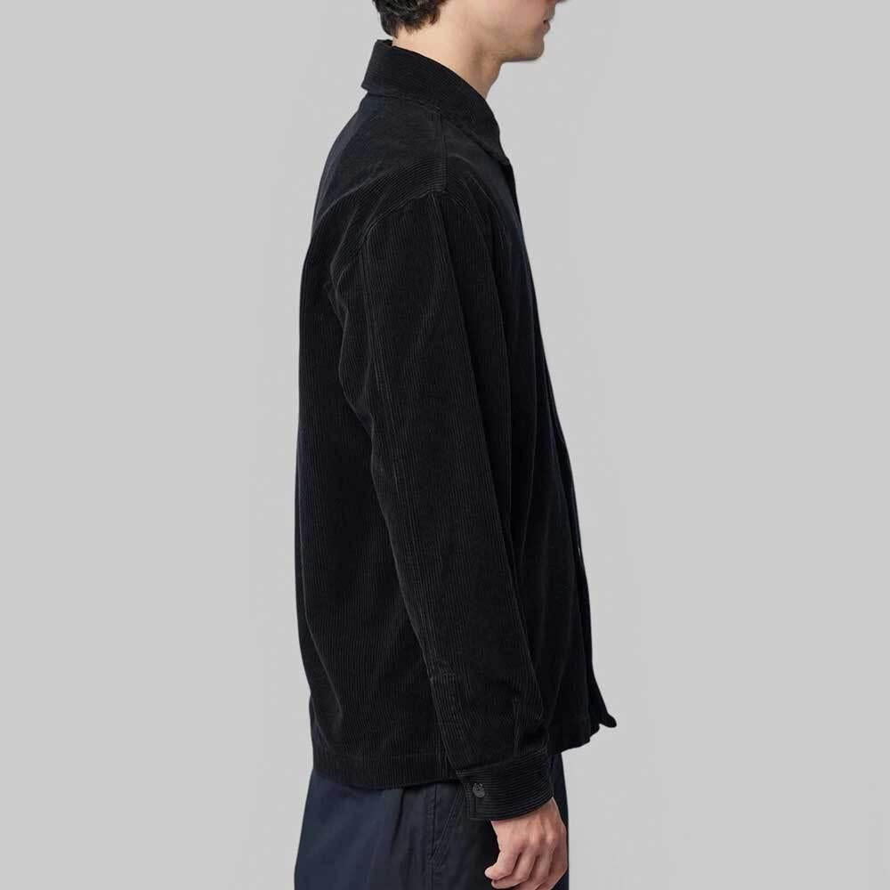 STONE ISLAND Organic Cotton Corduroy Overshirt Jacket Black Men