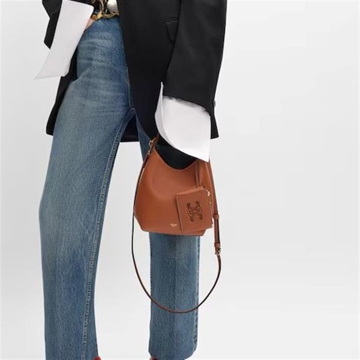 CELINE Small Hobo Soft Supple Calfskin Shoulder Bag