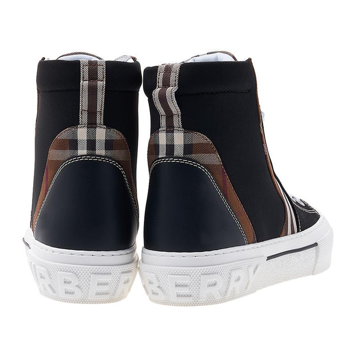 BURBERRY Vintage Check Cotton High-Top Sneakers for Men