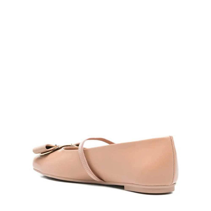 Ferragamo Gancini Leather Ballet Flats Women
