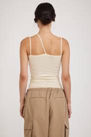 BASERANGE Sleeveless T-Shirt Women’s Top TONIRB000 OFF WHITE DOM