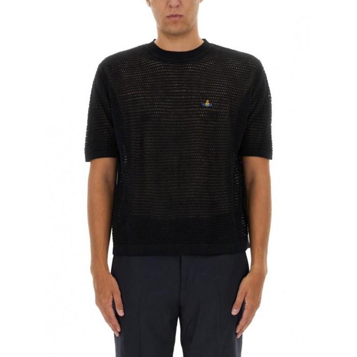 Vivienne Westwood Julian Short Sleeve T-Shirt Black Cotton