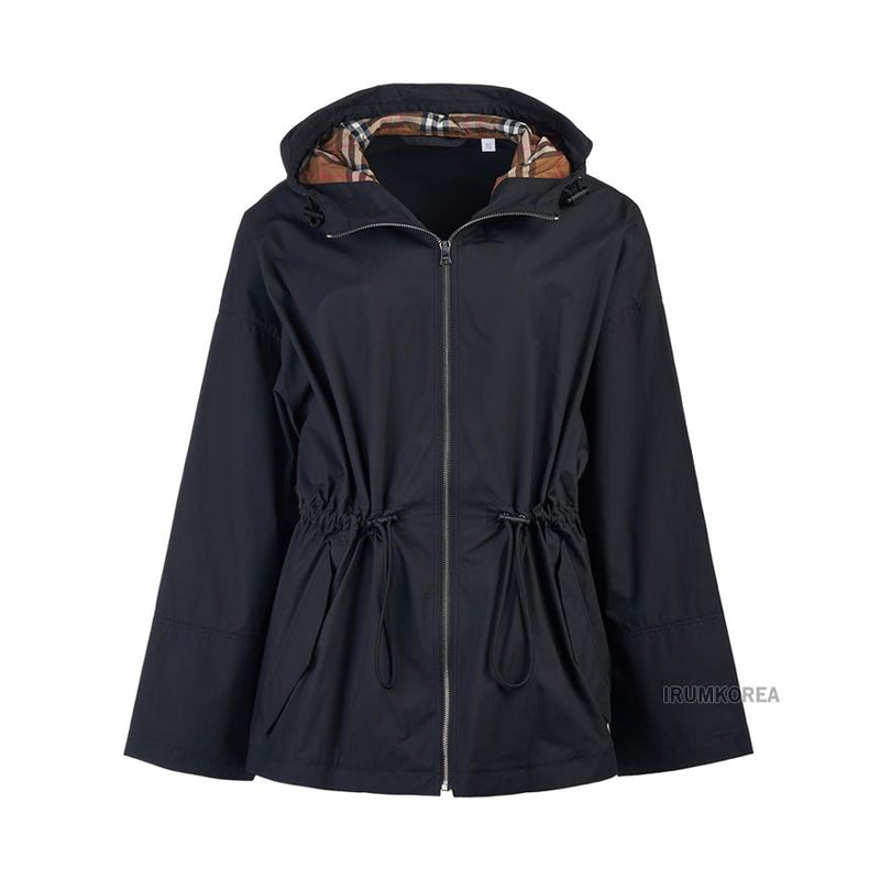 BURBERRY Women’s Drawstring Hooded Jacket Black