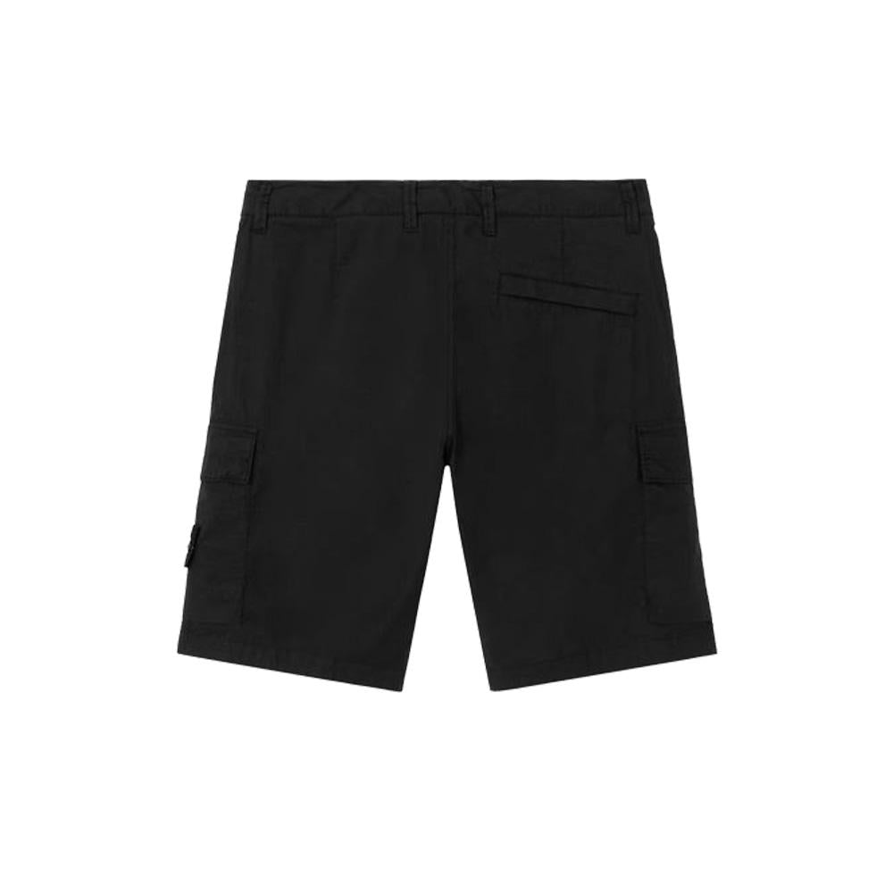 STONE ISLAND Regular Fit Bermuda Shorts Cotton Blend Black Men’s